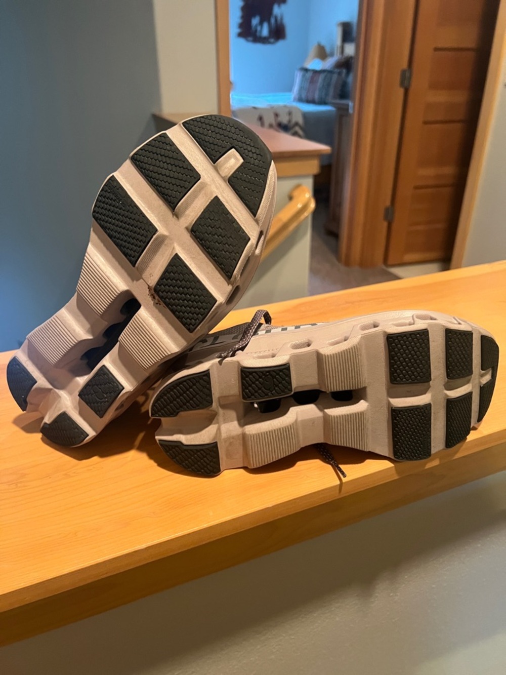 Women’s On Running Cloudmonster Sneakers - Gray with Black Accents - Picture 6 of 7